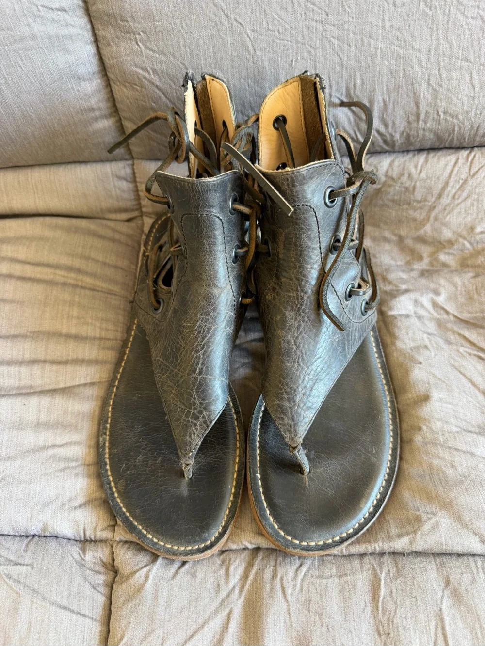 Baske X Free People California Nomad Brown Leather Gladiator Sandal